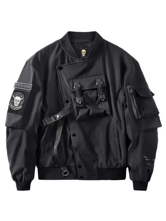 God of Death Techwear Bomber – Oversized Street Punk Jacket