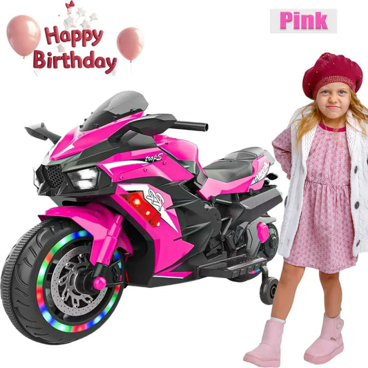 Zogymoz 12V Kids Ride-On Motorcycle – Red Adventure Toy for Ages 3–8