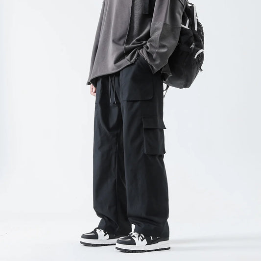 Unisex Streetwear Cargo Joggers – Multi-Pocket Harajuku Harem Pants