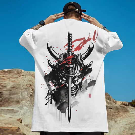 Retro Samurai 3D Tee – Oversized Summer Vibes 2024
