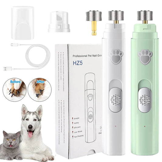 Electric Dog Nail Grinder with LED & 2-Speed Polisher