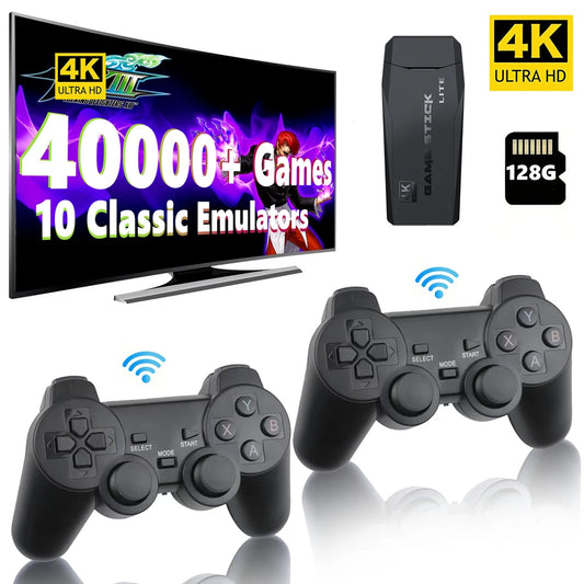 M8 Retro Game Console: 10000+ Games, 2.4G Wireless Controller, 4K HDMI Plug & Play